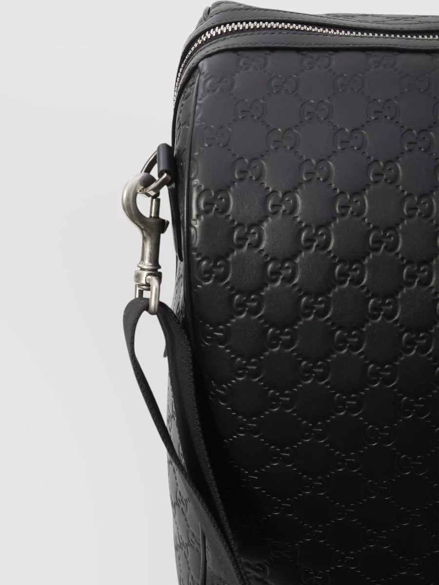 Gucci Gg Enblem Large Leather Duffle Bag