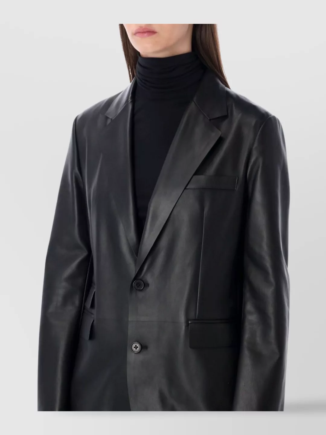 Ralph Lauren Modern Slim Fit Nappa Leather Blazer