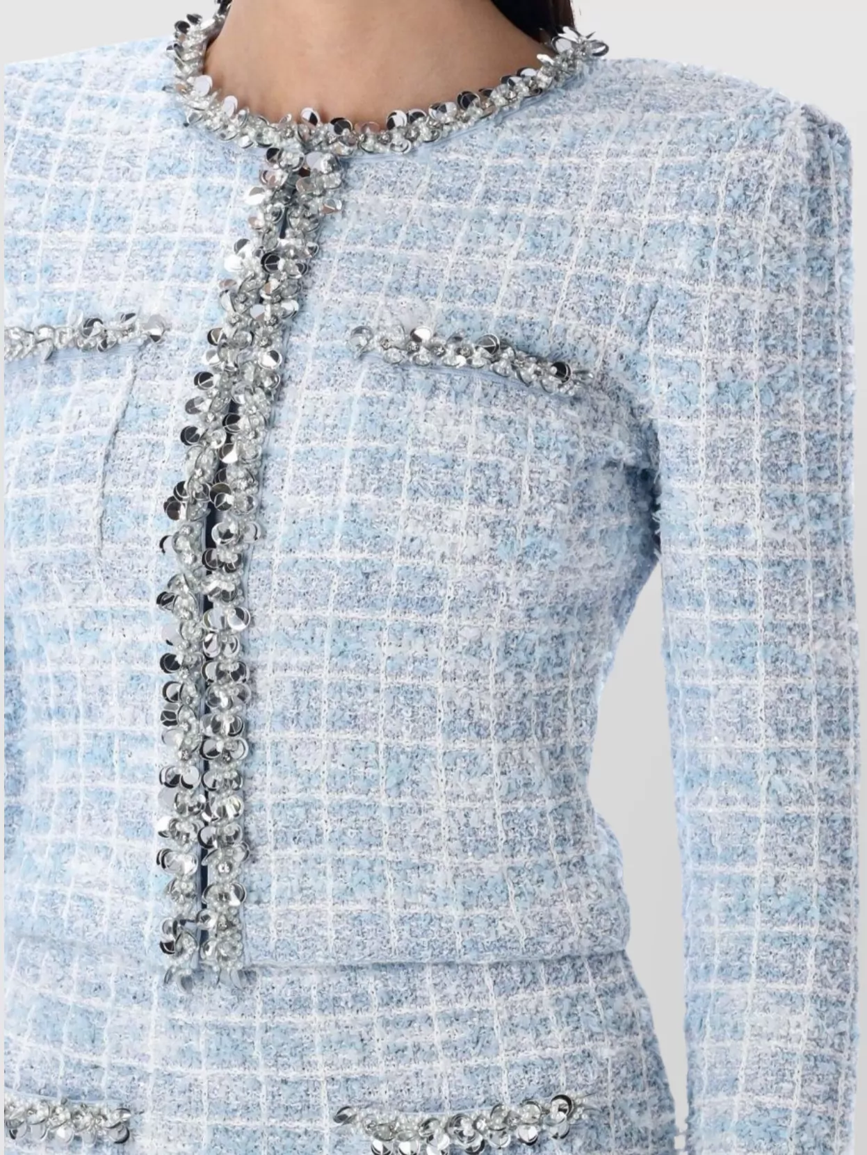Self-portrait Blue Check Jacket