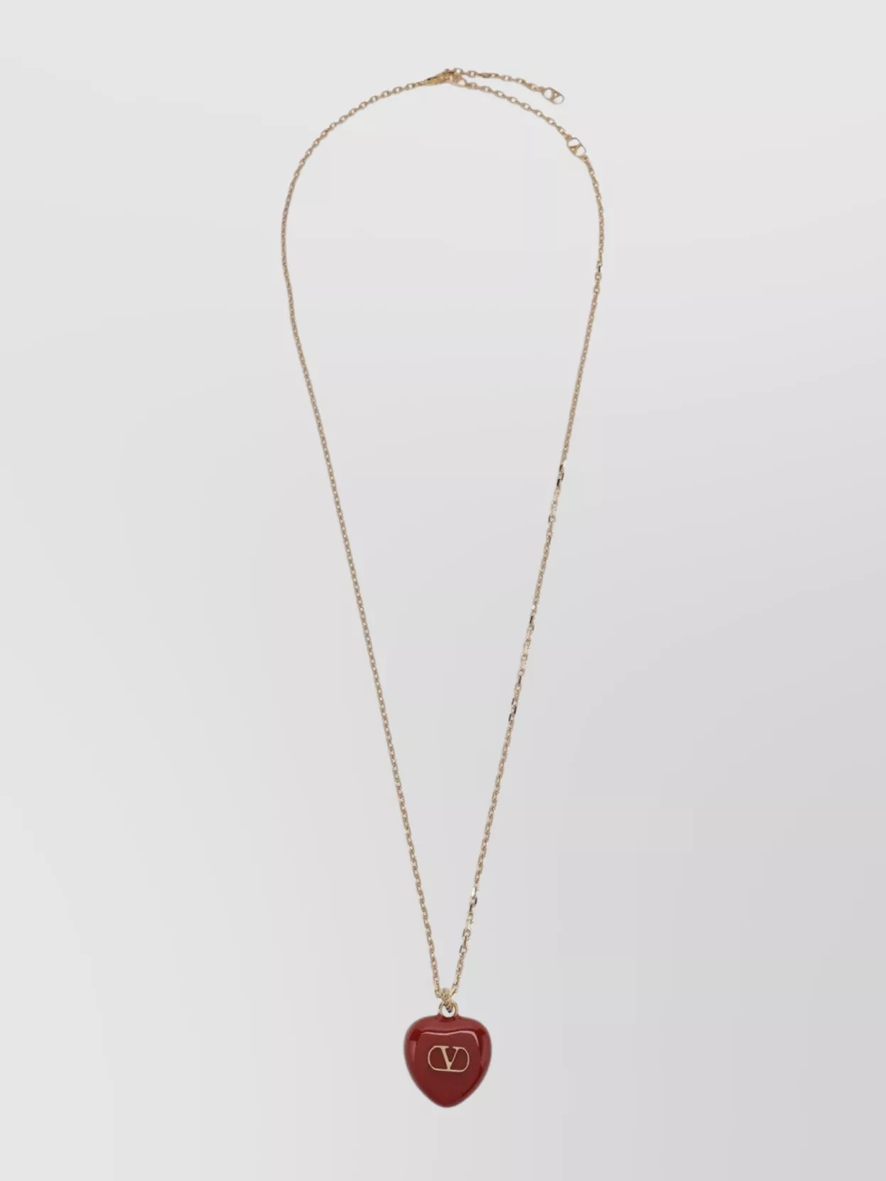 Valentino Royal Heart Necklace Gold-tone Chain In Gold