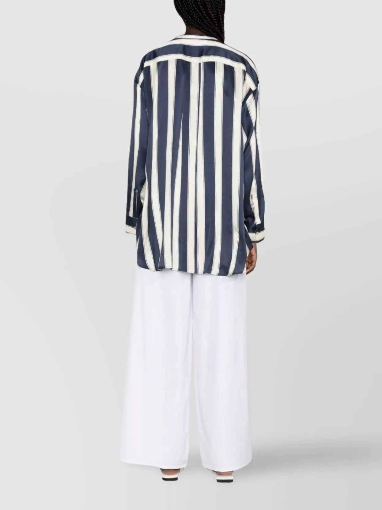 Max Mara High Waist Palazzo Cotton Trousers