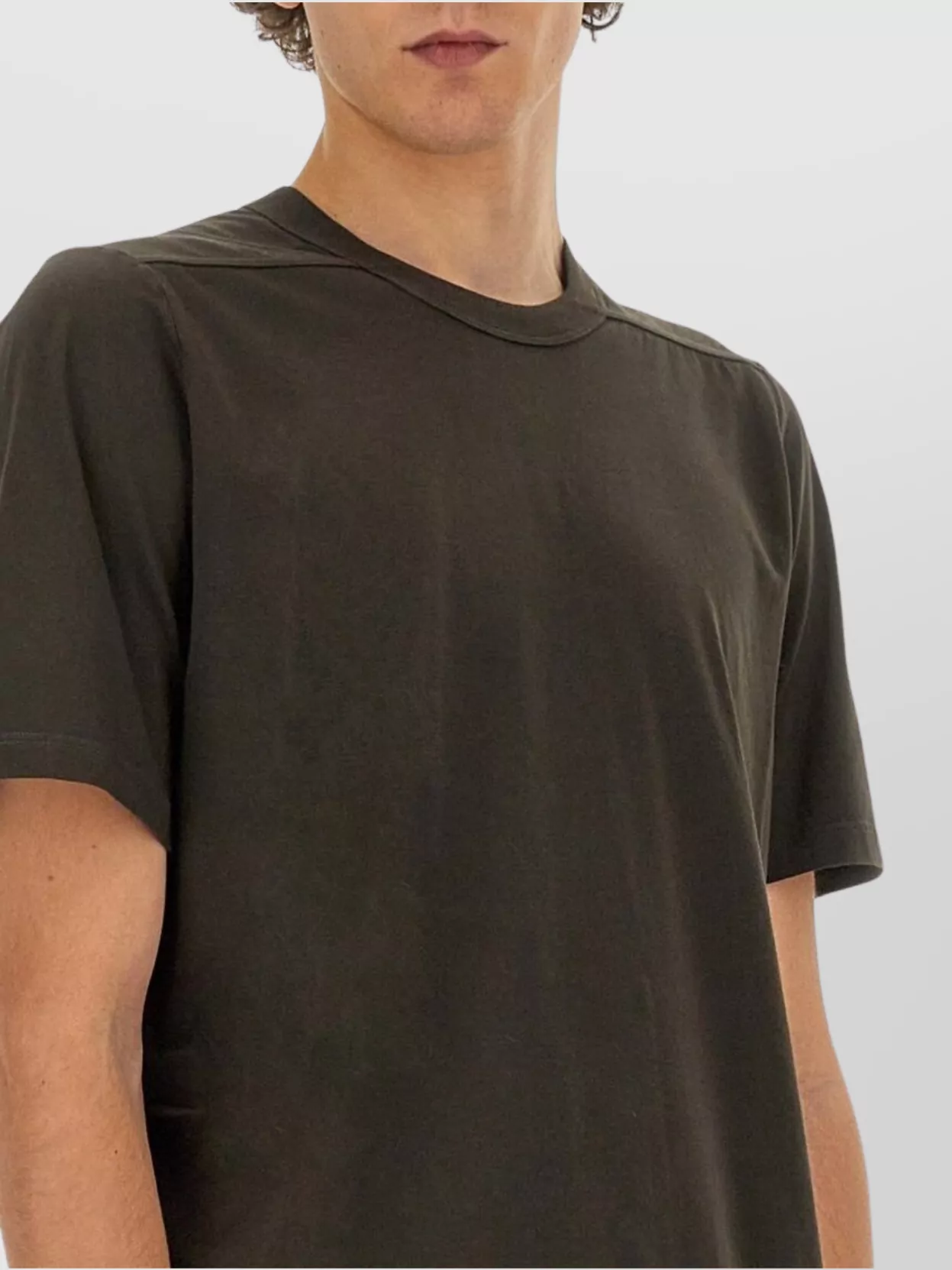 Rick Owens Crew Neck Plain Design Short Sleeves T-Shirt