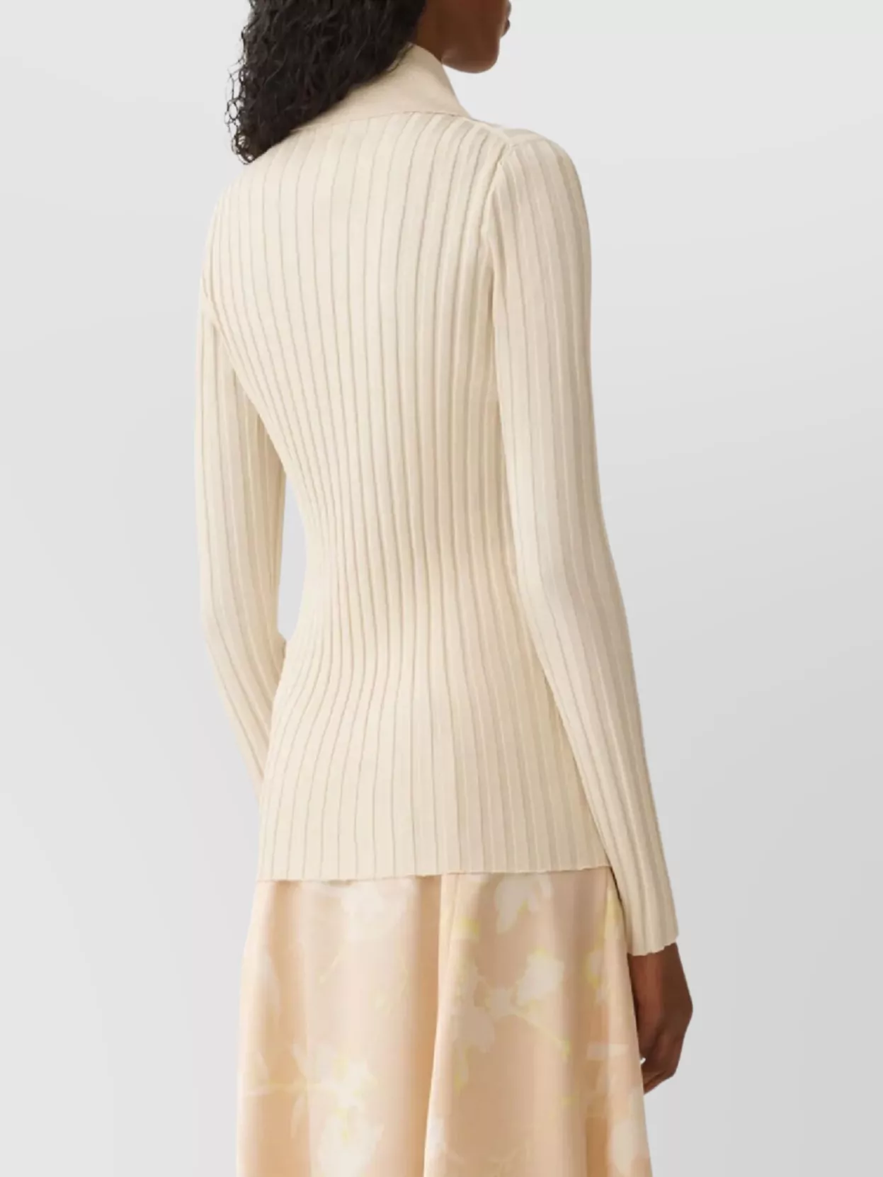 Fabiana Filippi Knitwear With High Collar And Ribbed Texture