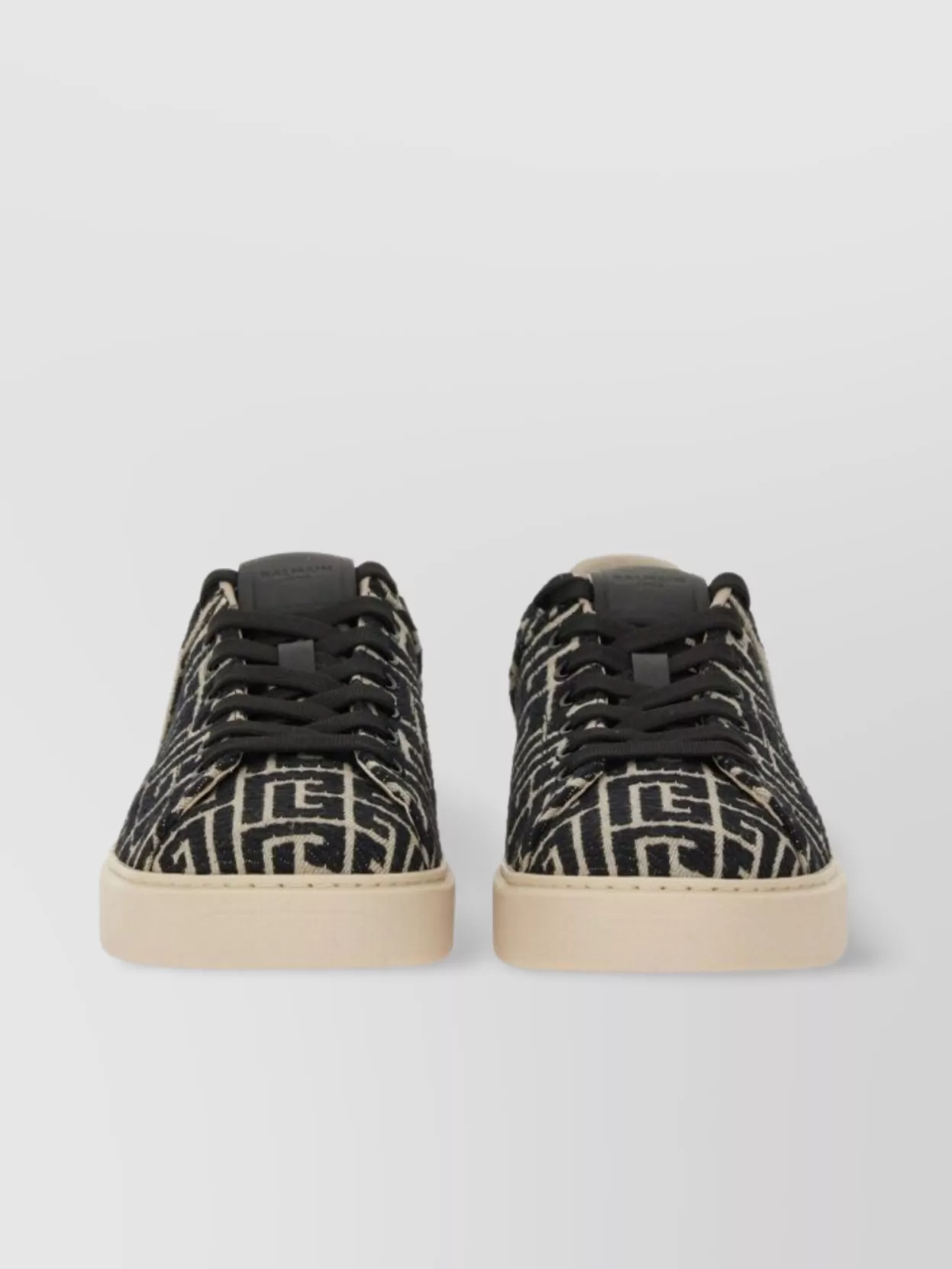 Balmain Low-top Round Toe Rubber Sole Sneakers