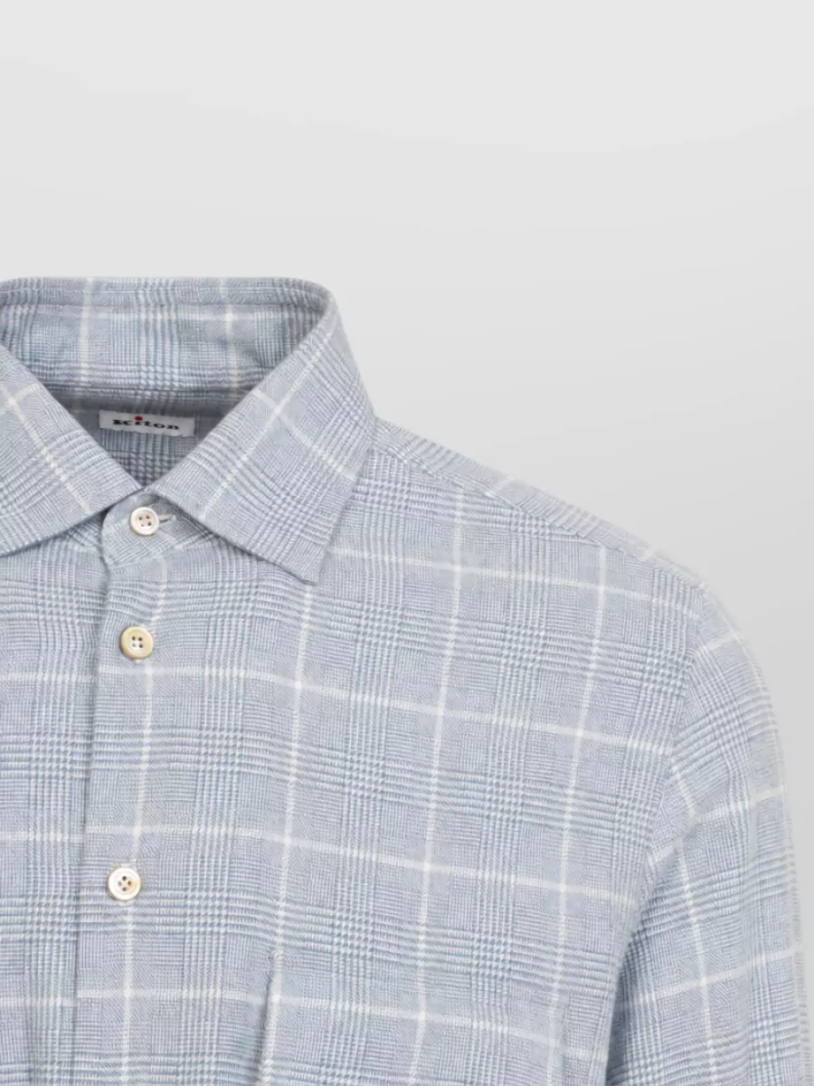 Kiton Checked Cotton Regular-Fit Shirt