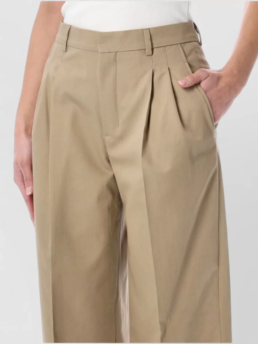 Ami Paris Pleated Trousers Belt Loops And Pockets