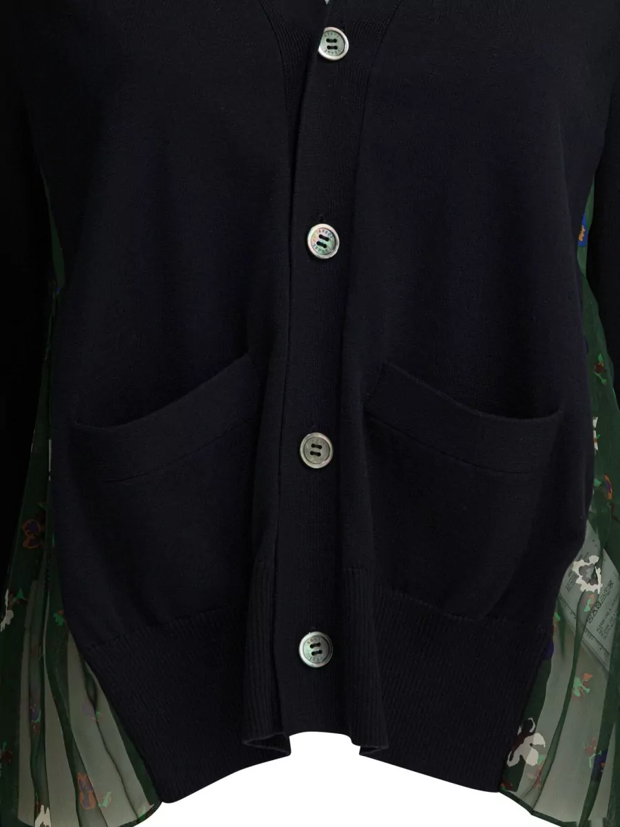 Sacai Floral Print Fitted Jacket