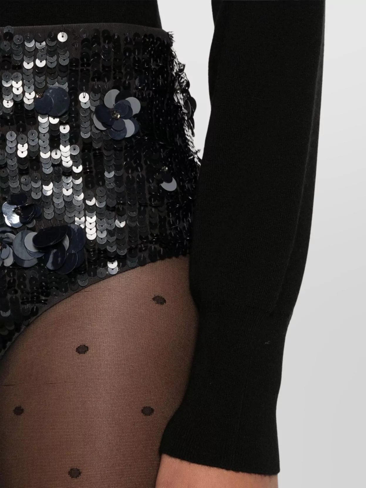 Parosh Radiant High-Waisted Shorts Floral Embellishment
