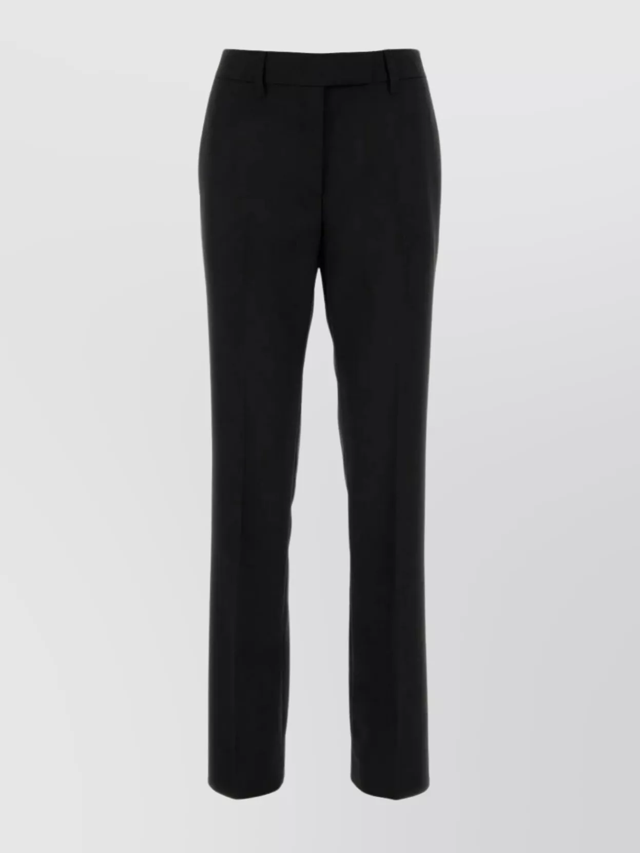 Shop Prada Pleated Wide-leg Wool Trousers In Black