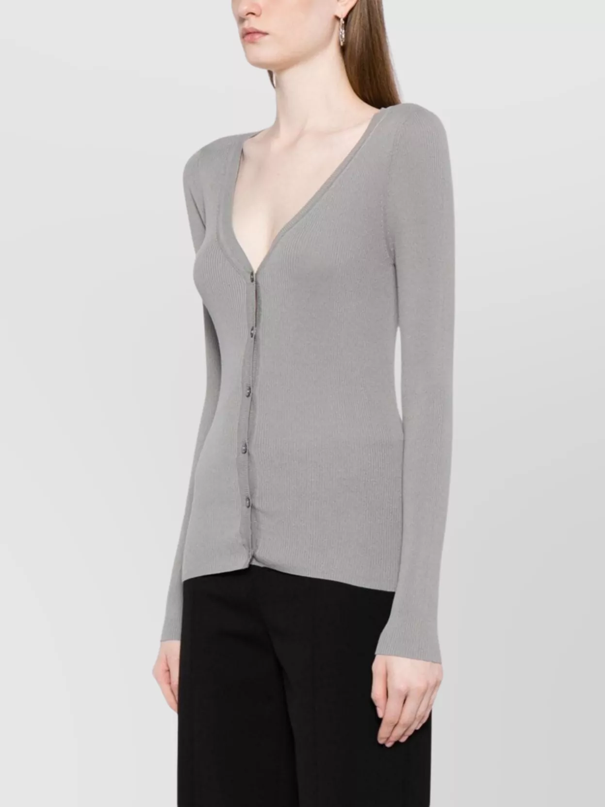 P.a.r.o.s.h Ribbed Knit V-neck Cardigan