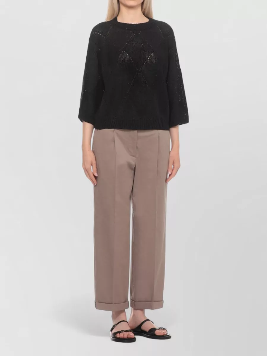 Peserico Sequin-Embellished Linen Sweater