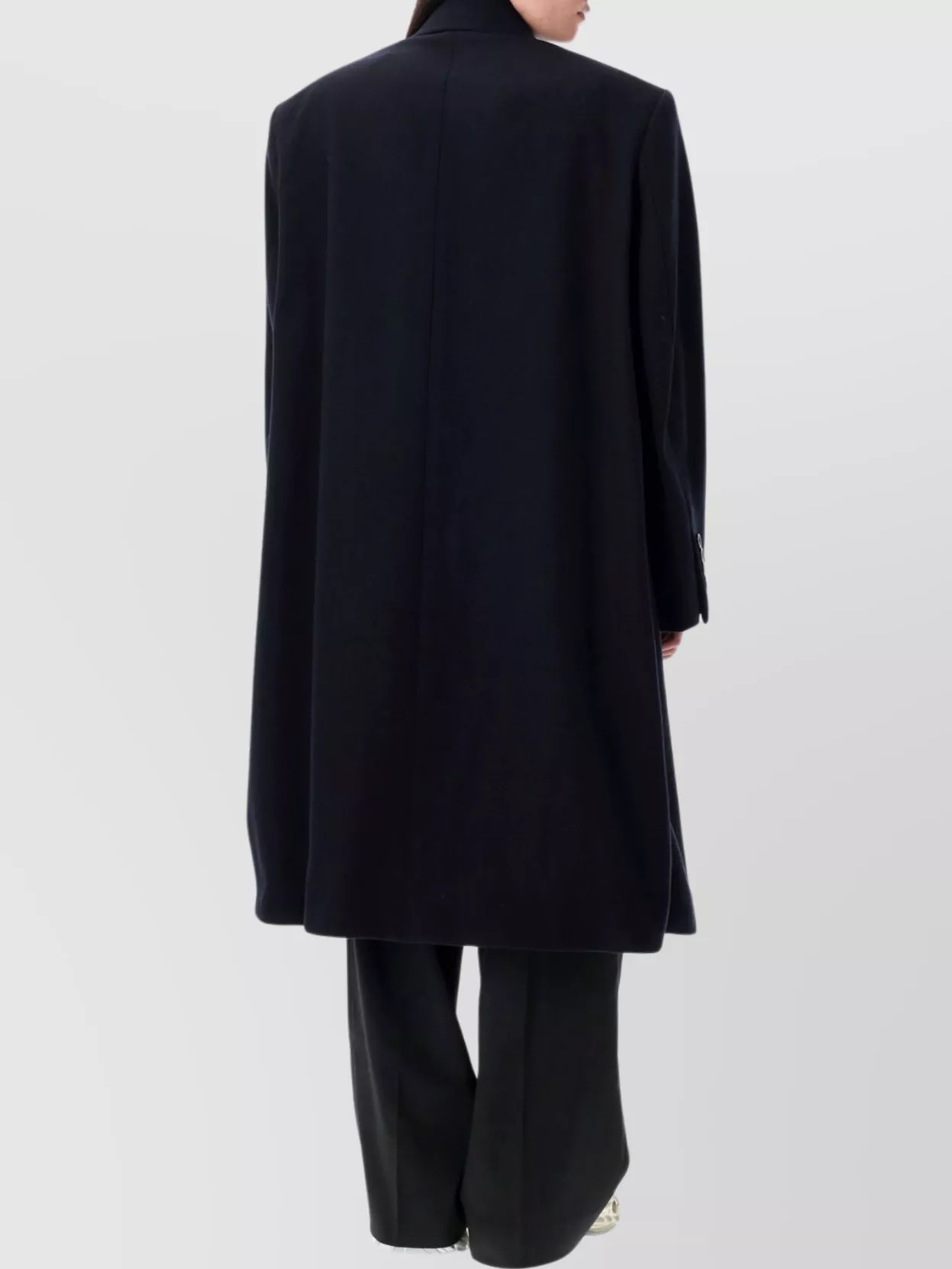 Balenciaga Oversized Double Breasted Wool Blend Coat