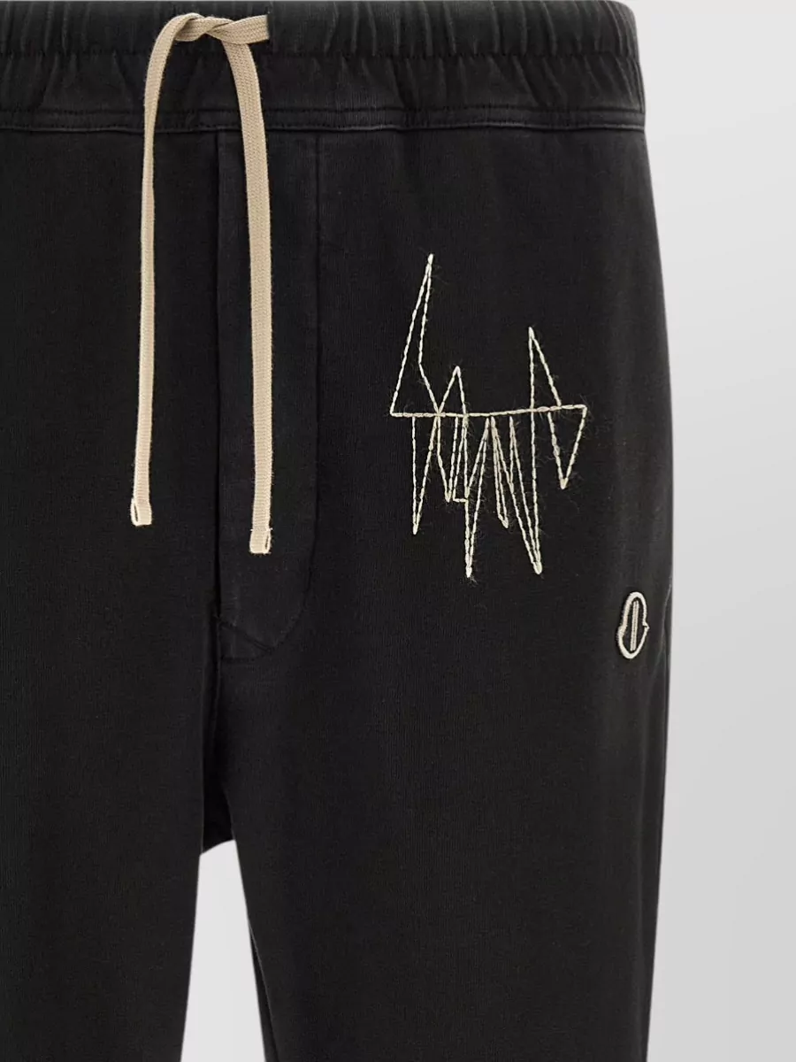 Rick Owens Moncler Jogger Trousers Embroidered Pockets