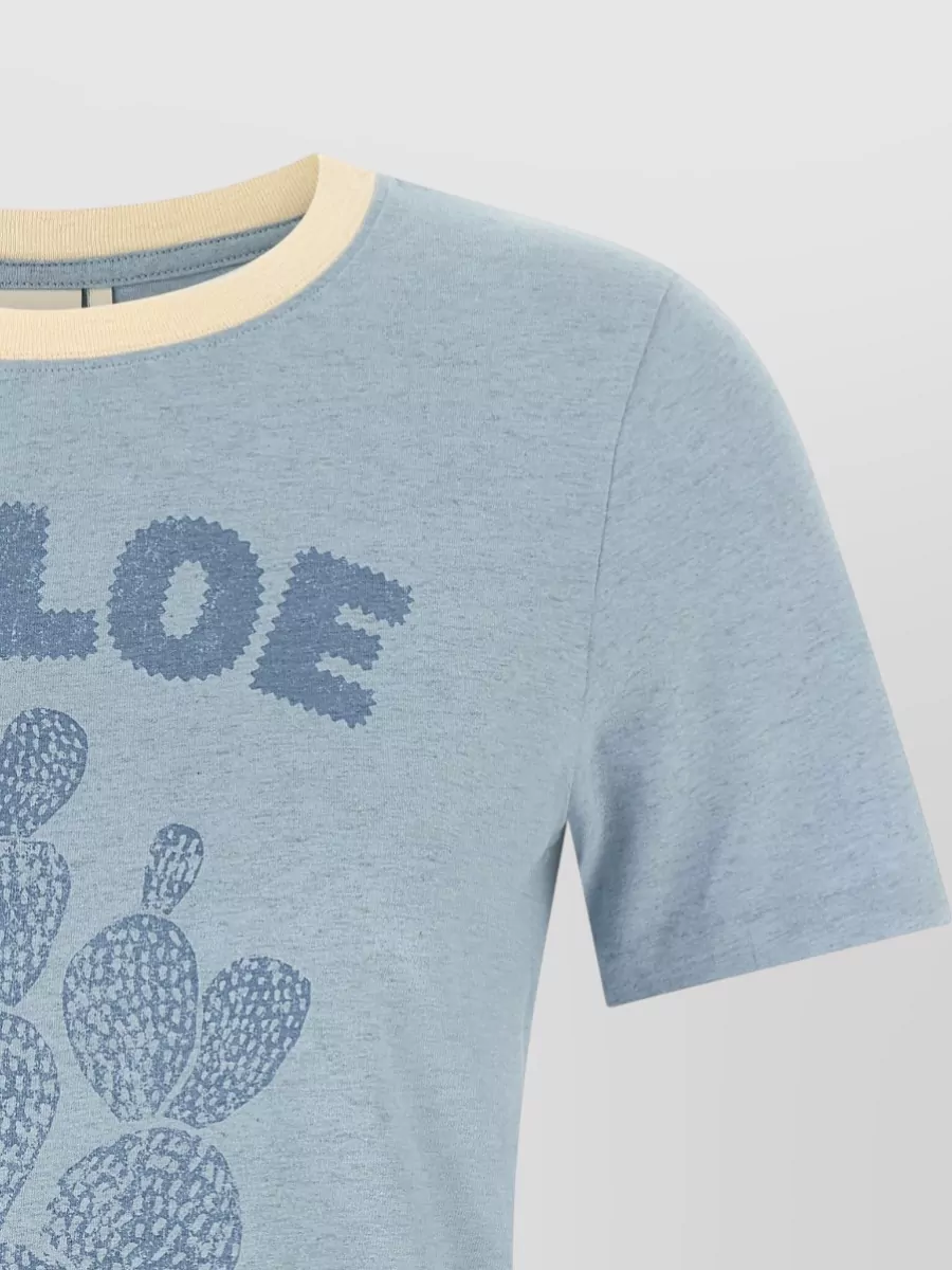 Chloé Cotton Logo Print T-Shirt