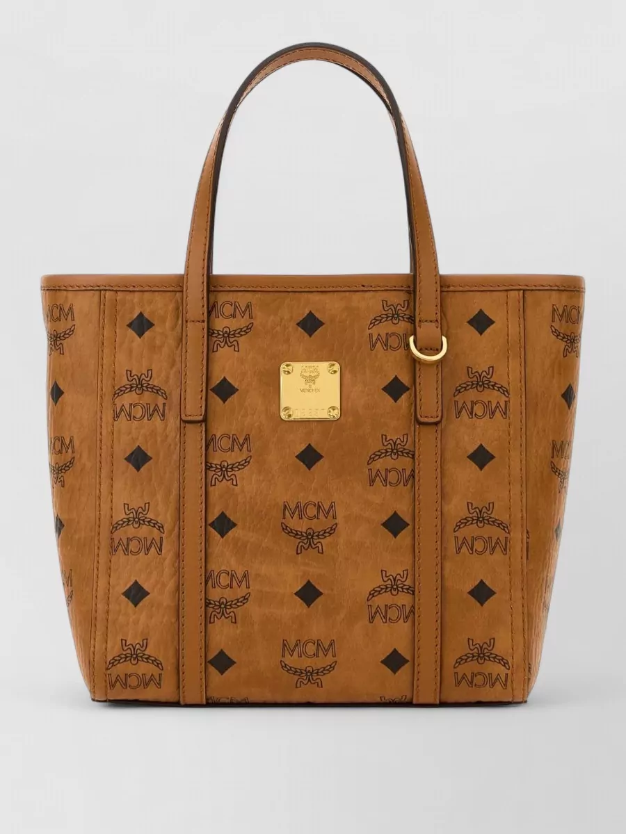 Mcm toni small printed canvas tote bag