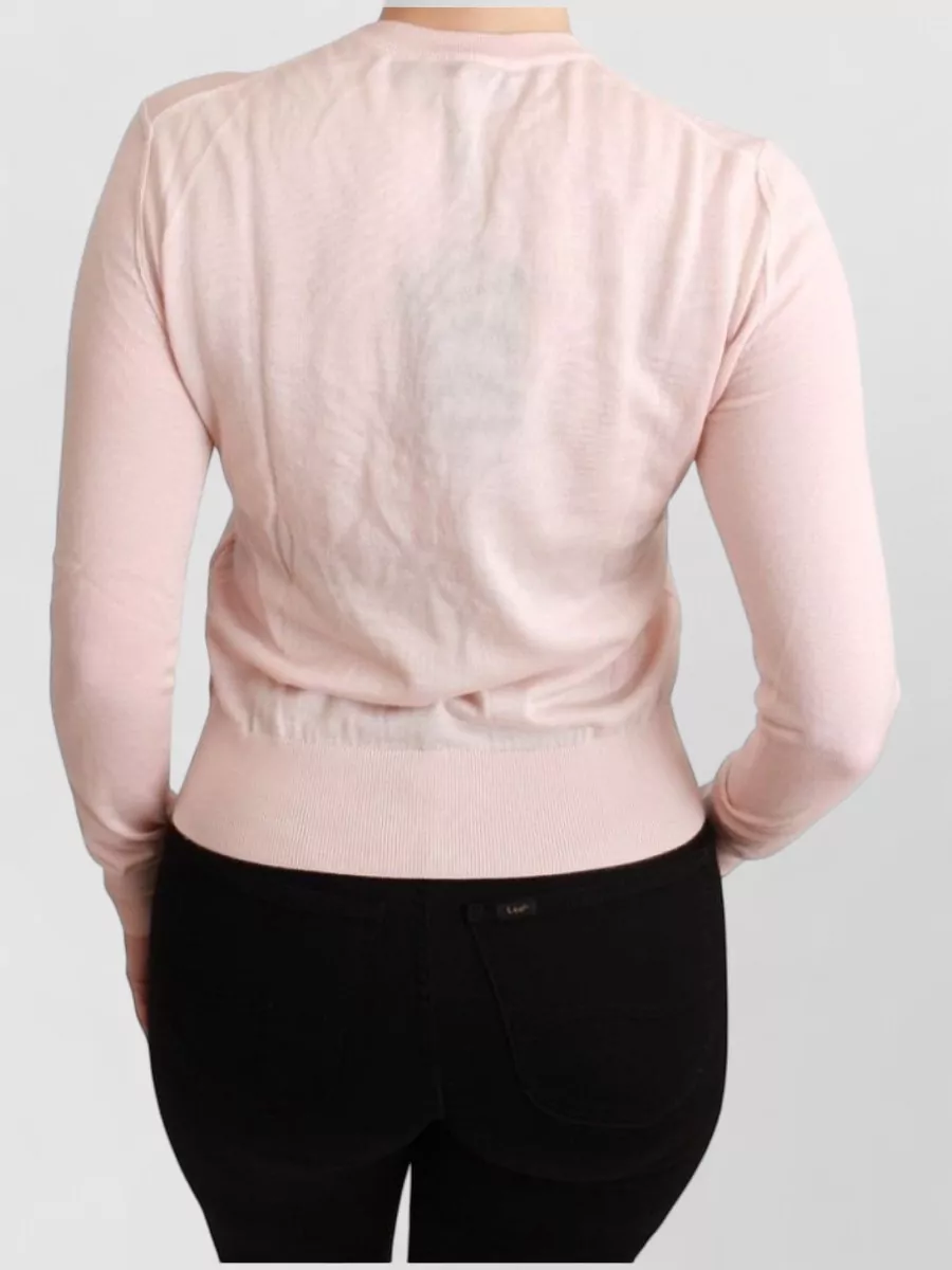 Dolce&Gabbana Cashmere Silk Floral Pullover Sweater