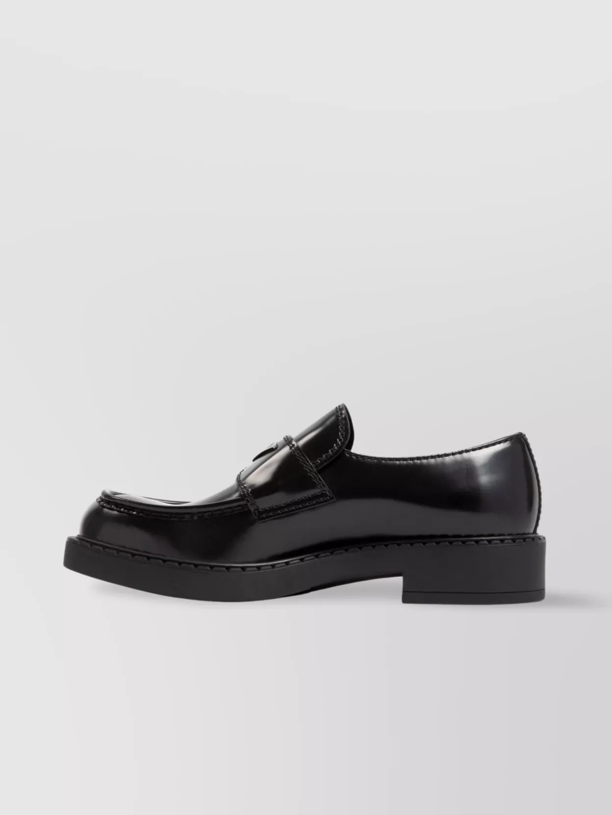 Prada Loafers Brushed Leather Elastic Gusset