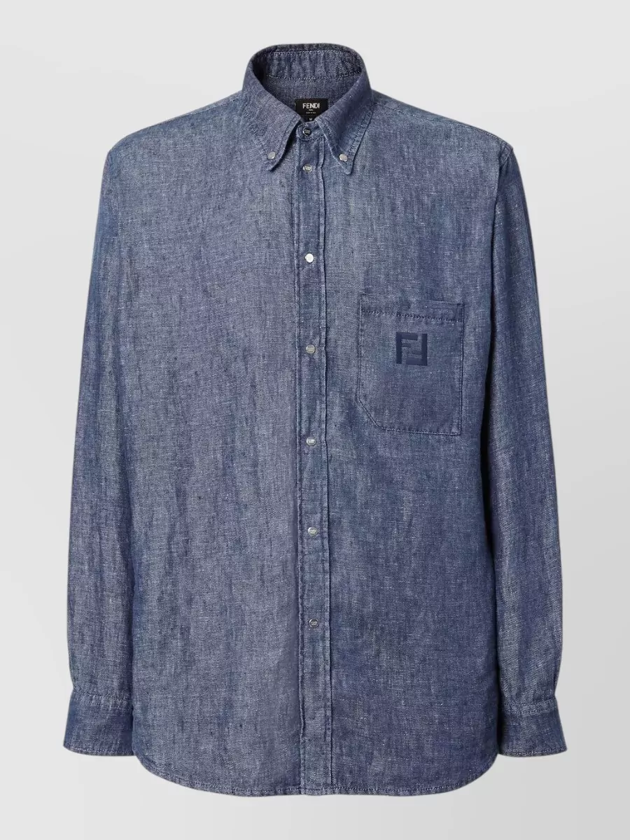 Fendi Chambray comfort-fit shirt