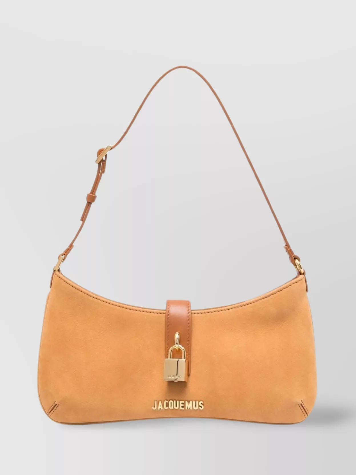 Jacquemus Lock Shoulder Bag Calf Leather In Orange