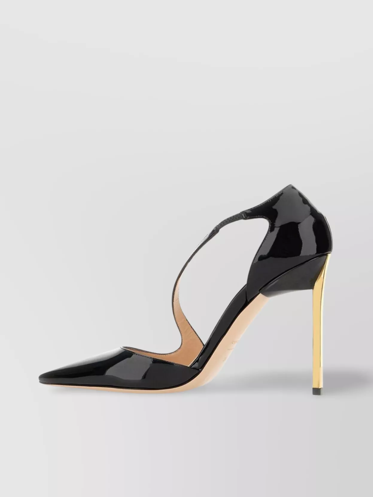 Tom Ford Leather Pumps With Cut-Out Design And Gold-Tone Heel