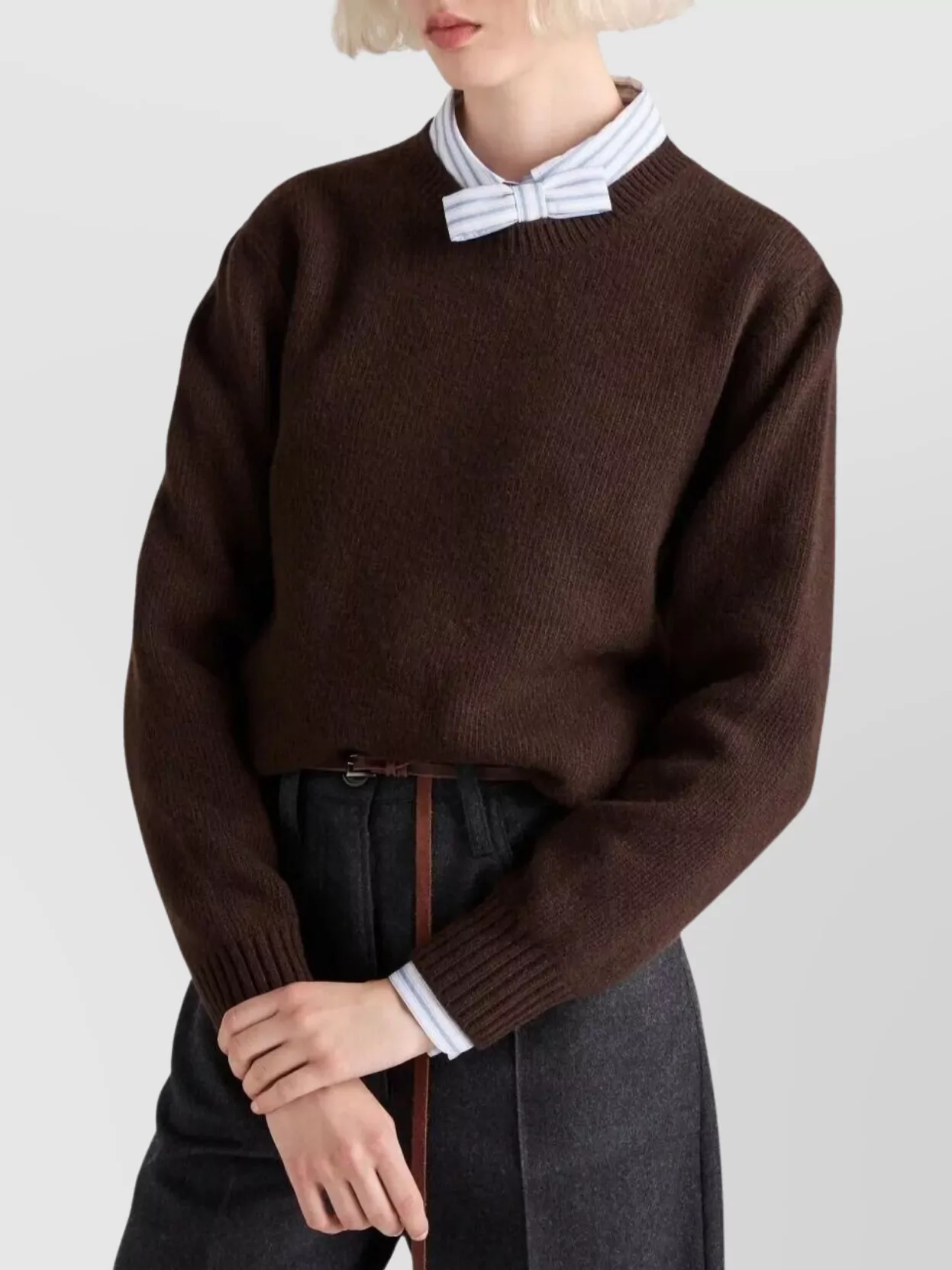 Prada Cashmere And Wool Crew-Neck Pullover