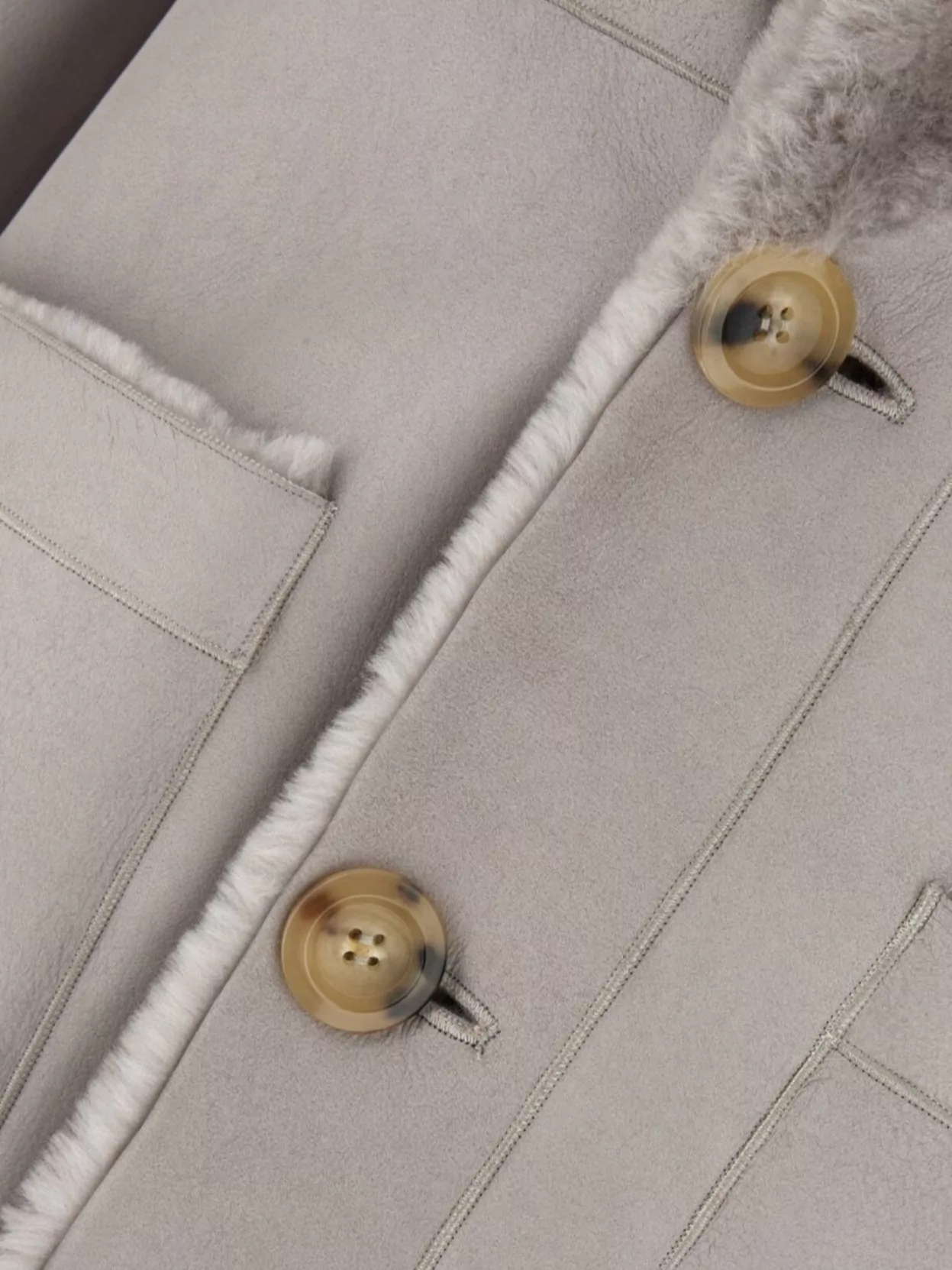 Blancha Shearling Reversible Coat With Belt