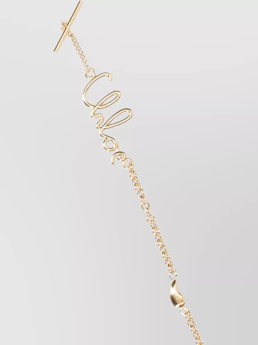 Chloé Bijoux Sunglasses Chain Design Rounded Frame In White