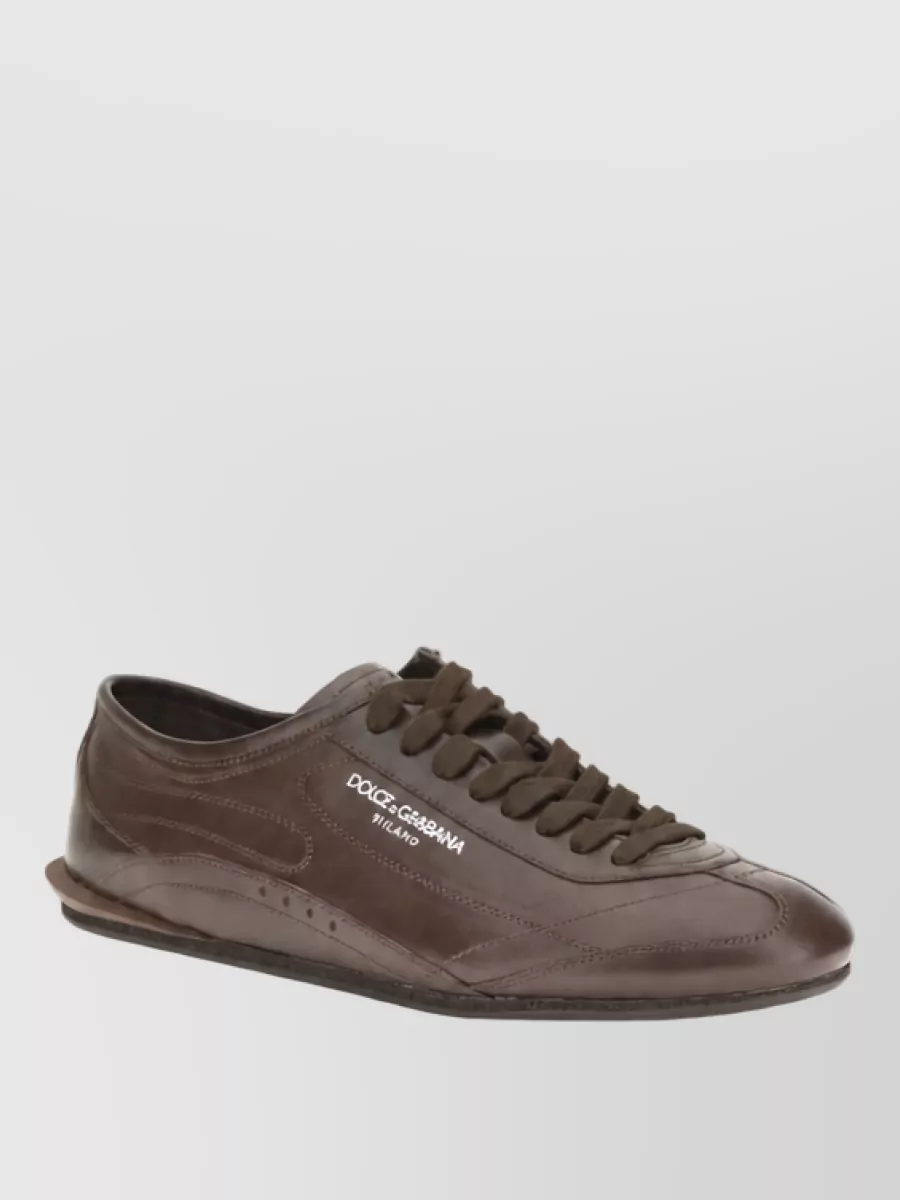Dolce&Gabbana Calf Leather Low-Top Sneakers