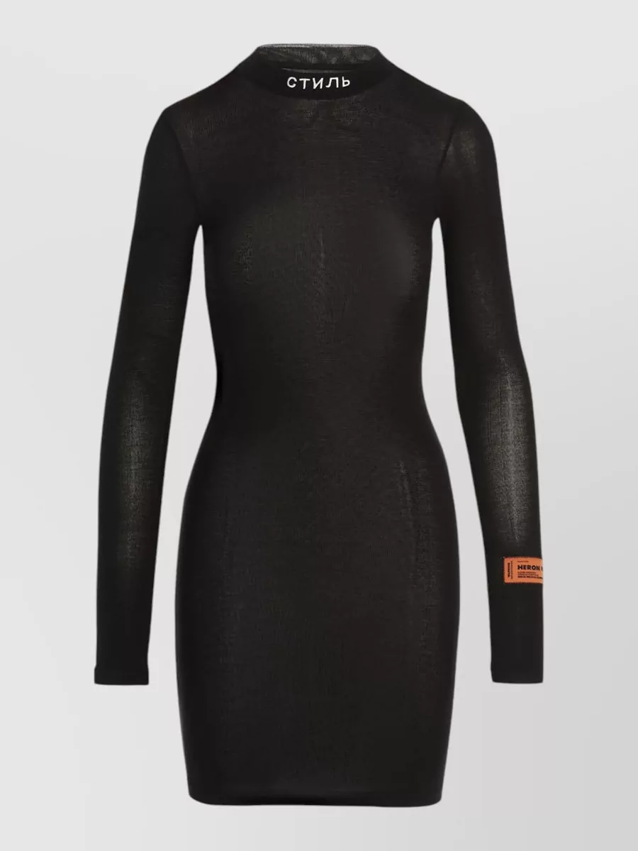 Heron Preston Zip Dress In Black