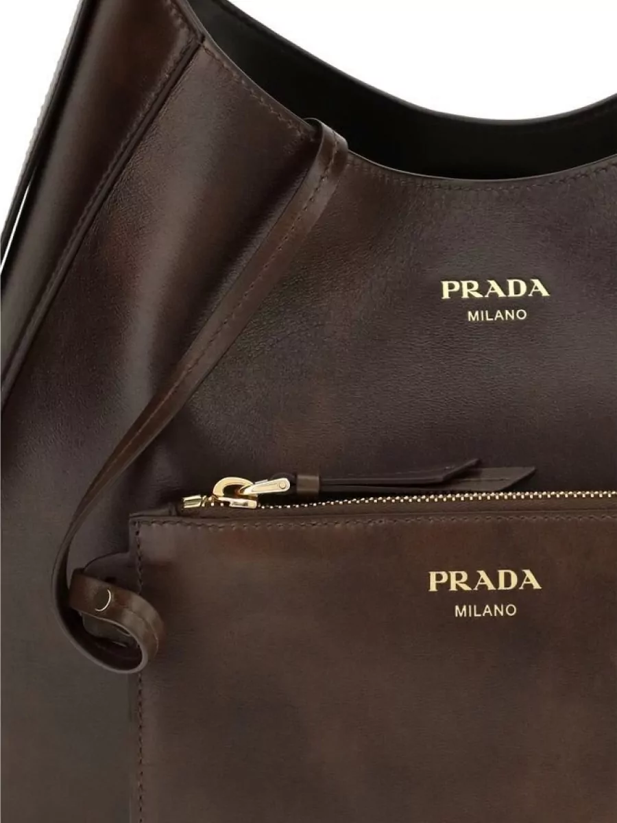 Prada Medium Leather Tote Bag