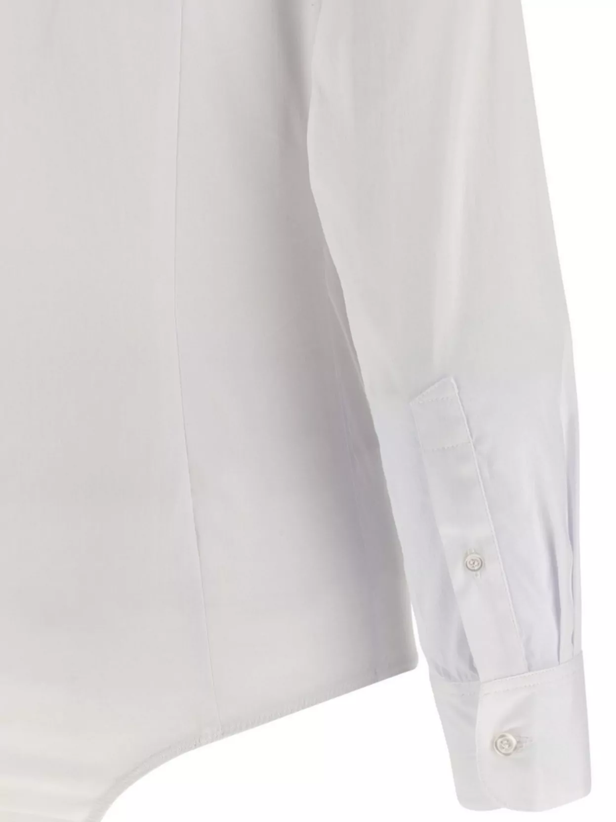 Coperni Shirt-style Bodysuit With Logo Patch And Concealed Closure In White