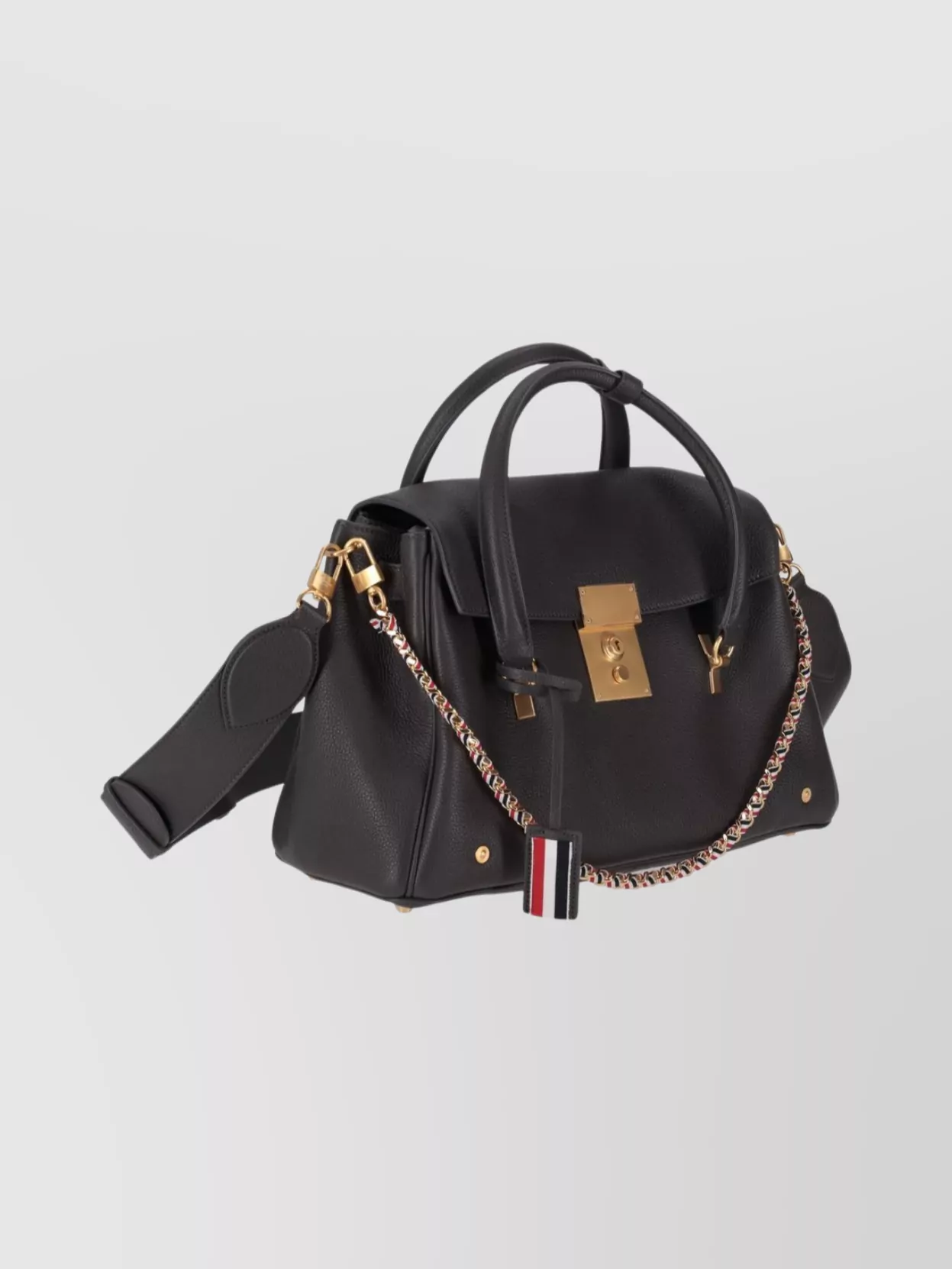 Thom Browne Soft Luggage Bag Leather Strap