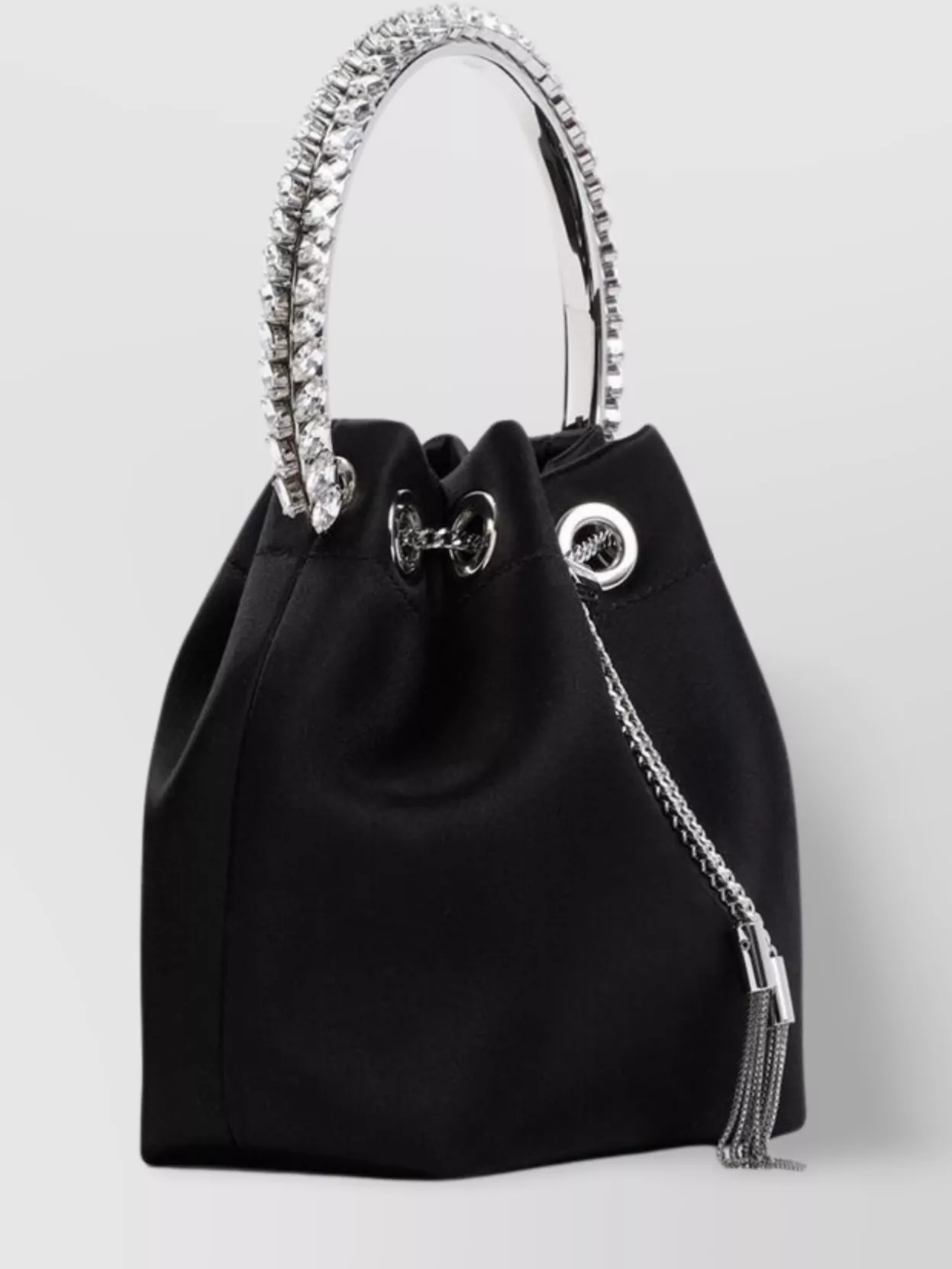 Jimmy Choo Bucket Bag With Chain Handle And Tassel Detail