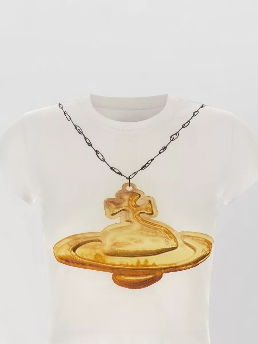 Vivienne Westwood cropped cotton printed t-shirt