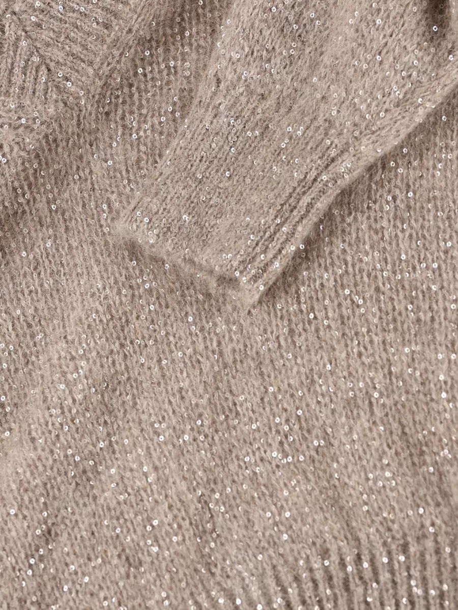 Brunello Cucinelli Ribbed V-Neck Long-Sleeve Sweater