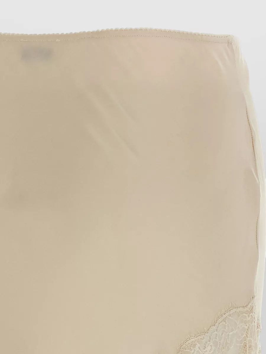 The Andamane Rosetta Skirt Asymmetric Hem Sheer Lace Trim