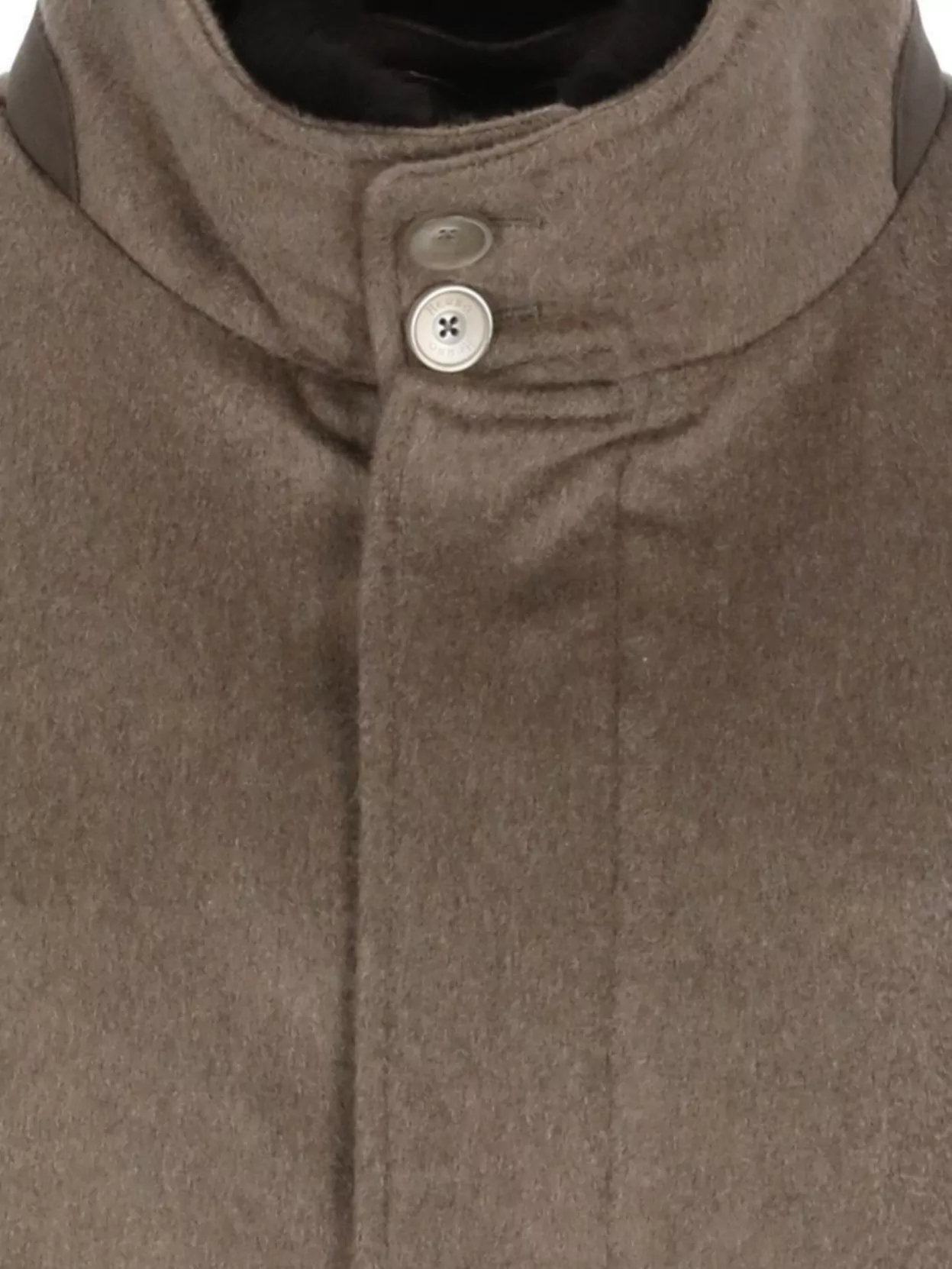 Herno Cashmere Coat With Fur High Neck