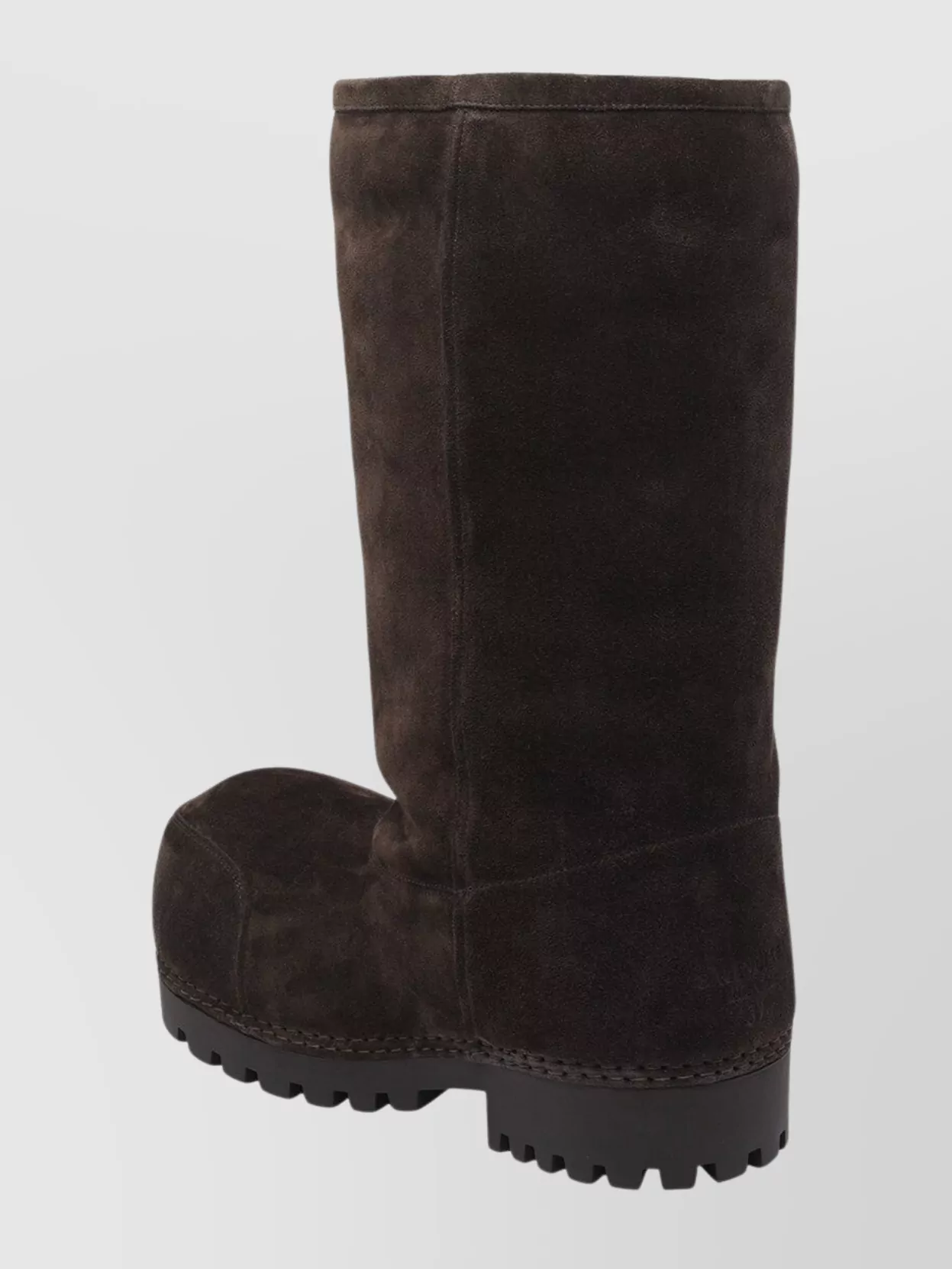 Balenciaga Suede Mid-Calf Chunky Sole Ankle Boots
