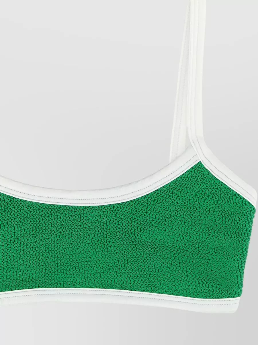 Hunza G Tyler Bikini Textured Fabric Adjustable Straps