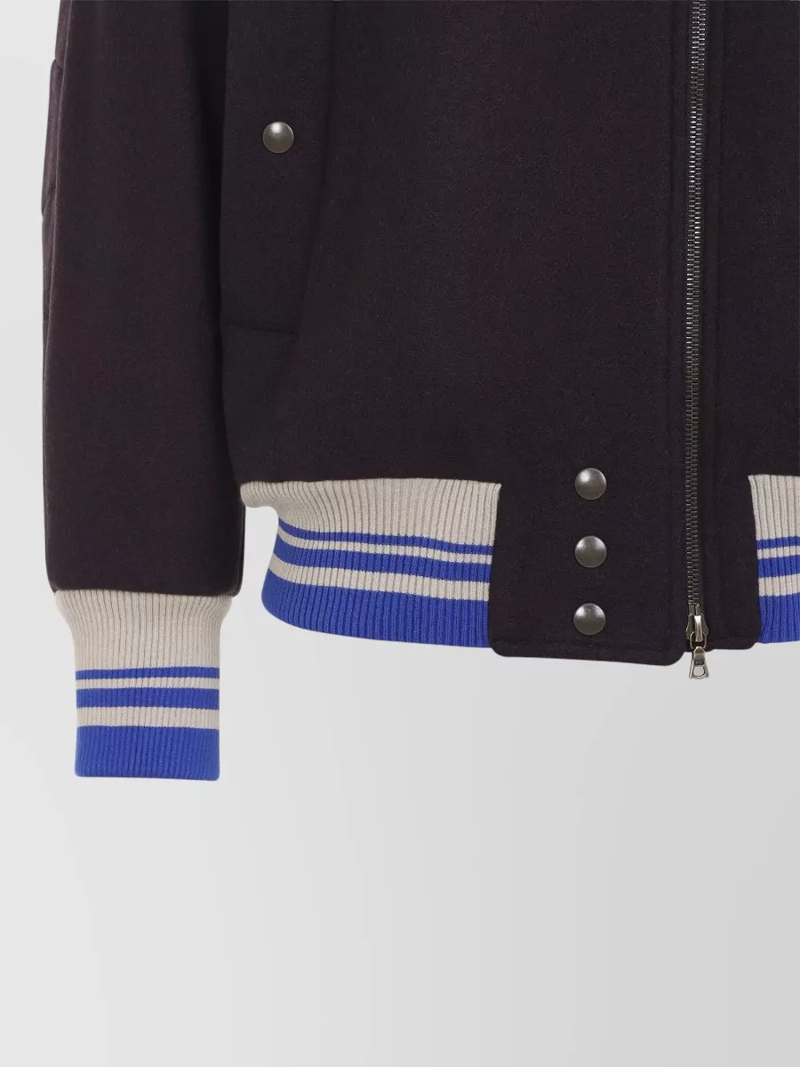 Dries Van Noten Wool Blend Oversized Bomber Jacket
