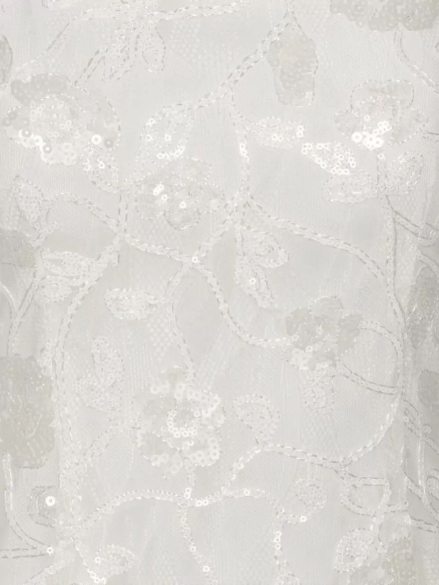 Rotate Lace Sequin High-Neck Maxi Dress