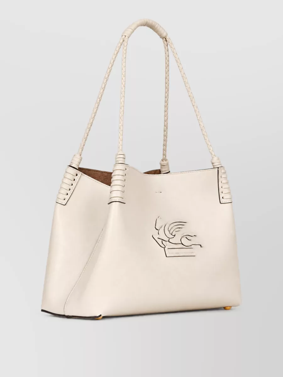 Etro Medium Leather Tote Bag