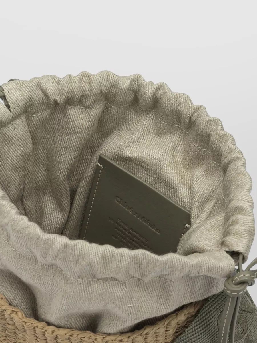 Chloé Bucket Crossbody Bag Woven Texture Strap