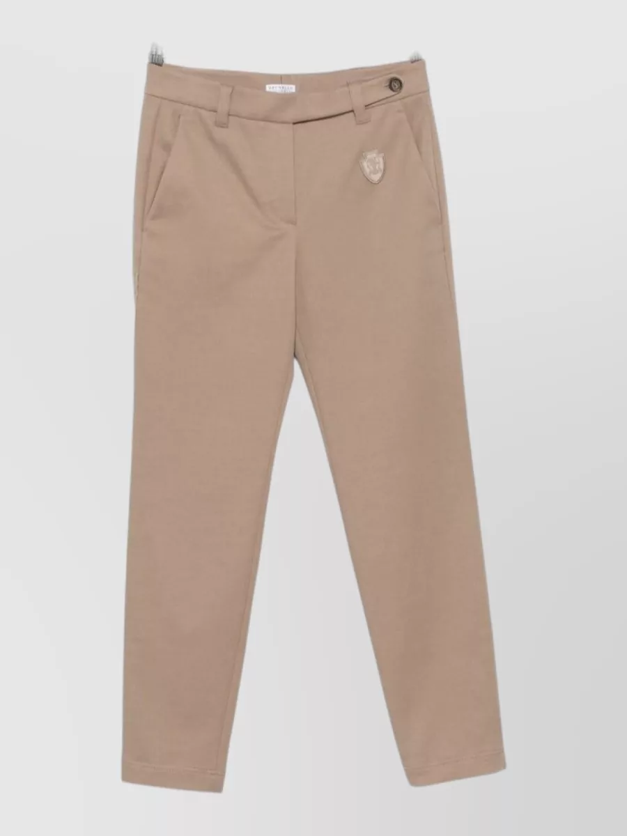 Brunello Cucinelli Cotton Cropped Trousers