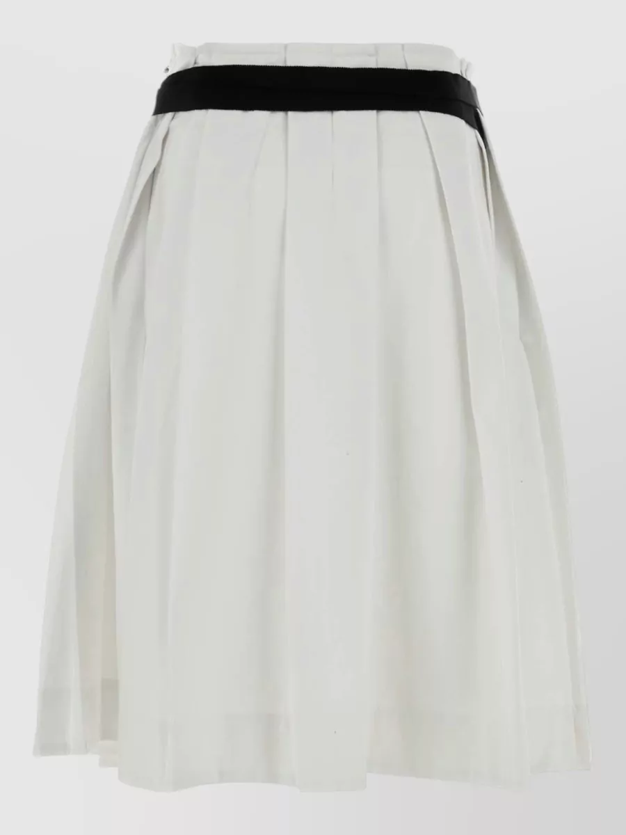 Prada pleated midi skirt