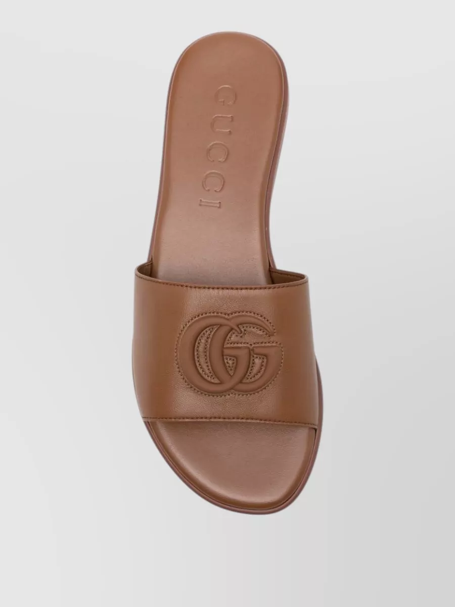 Gucci Leather Flat Slides