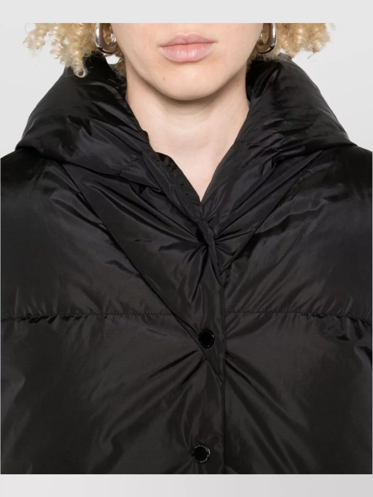 Canada Goose Short Down Jacket With Hood And Knit Sleeves