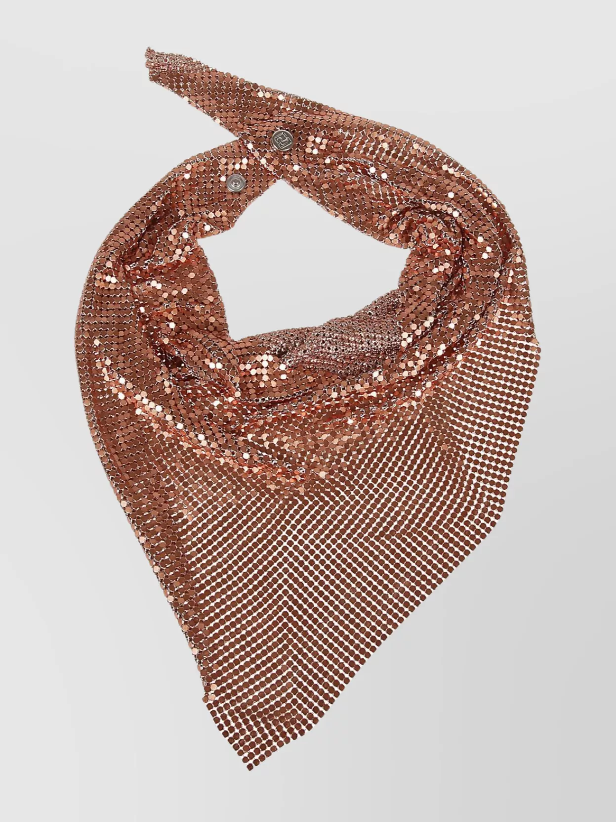 Shop Rabanne Triangle Mesh Scarf Sequin Buttons