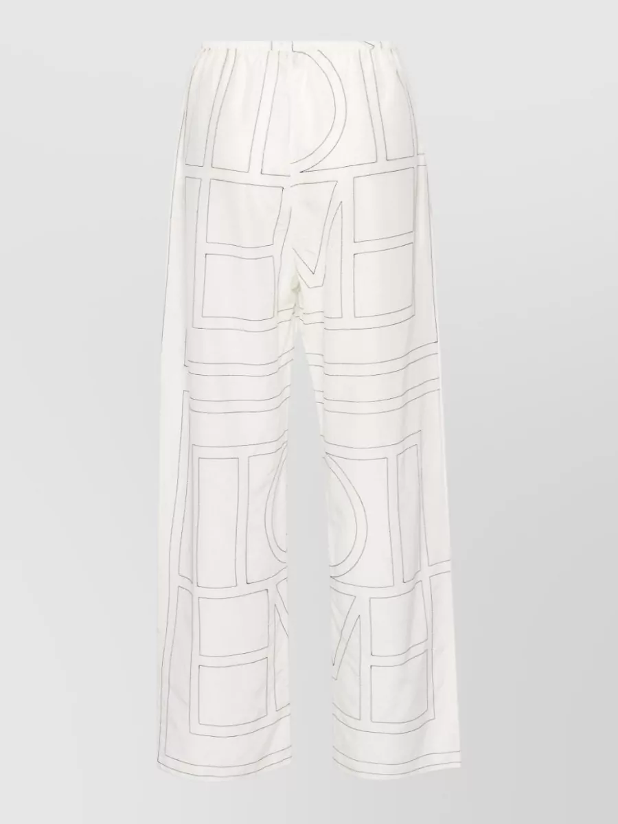 Totême monogram wide-leg high-rise pajama trousers