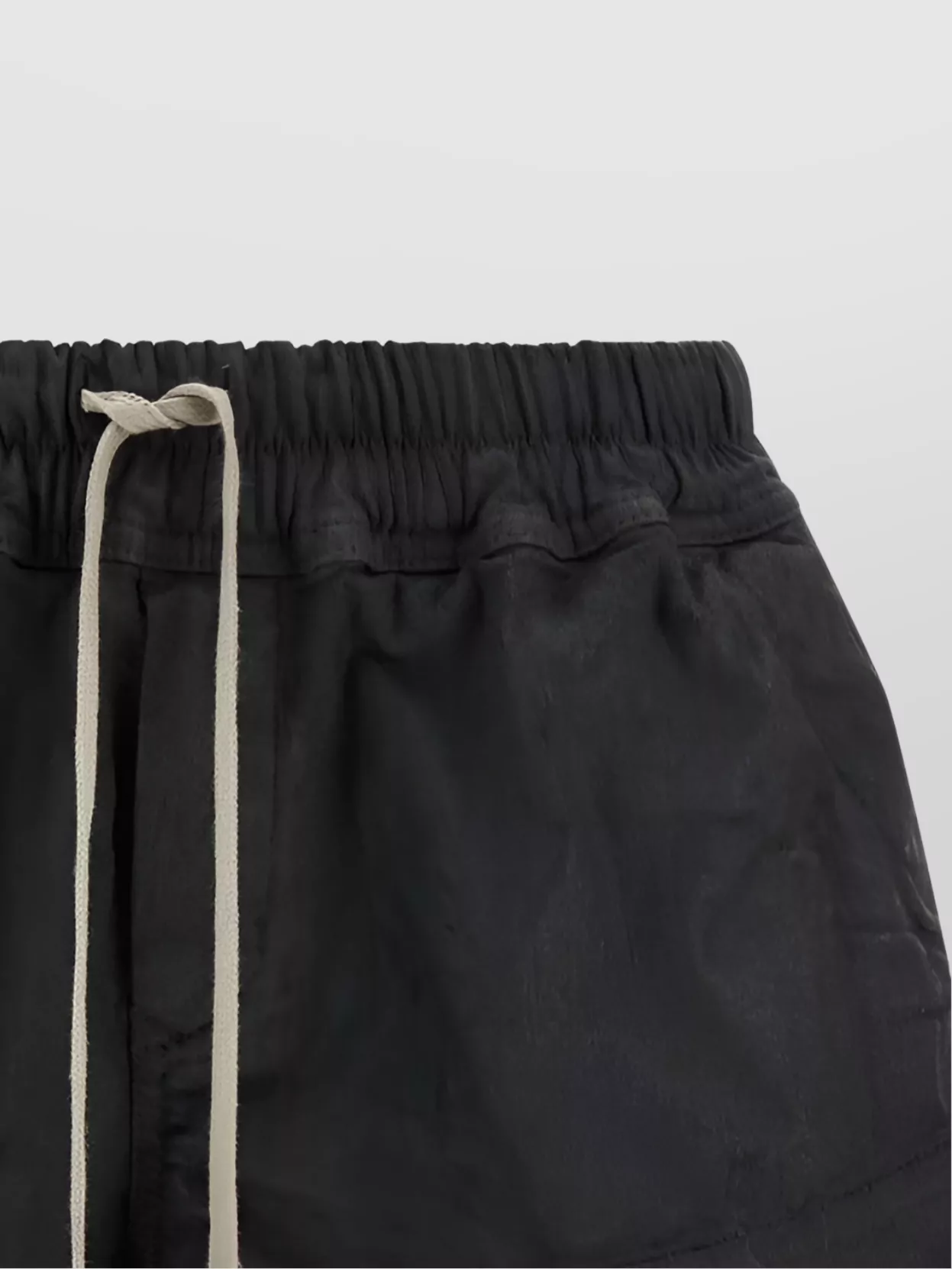 Rick Owens Layered Design Elastic Waistband Shorts In Black